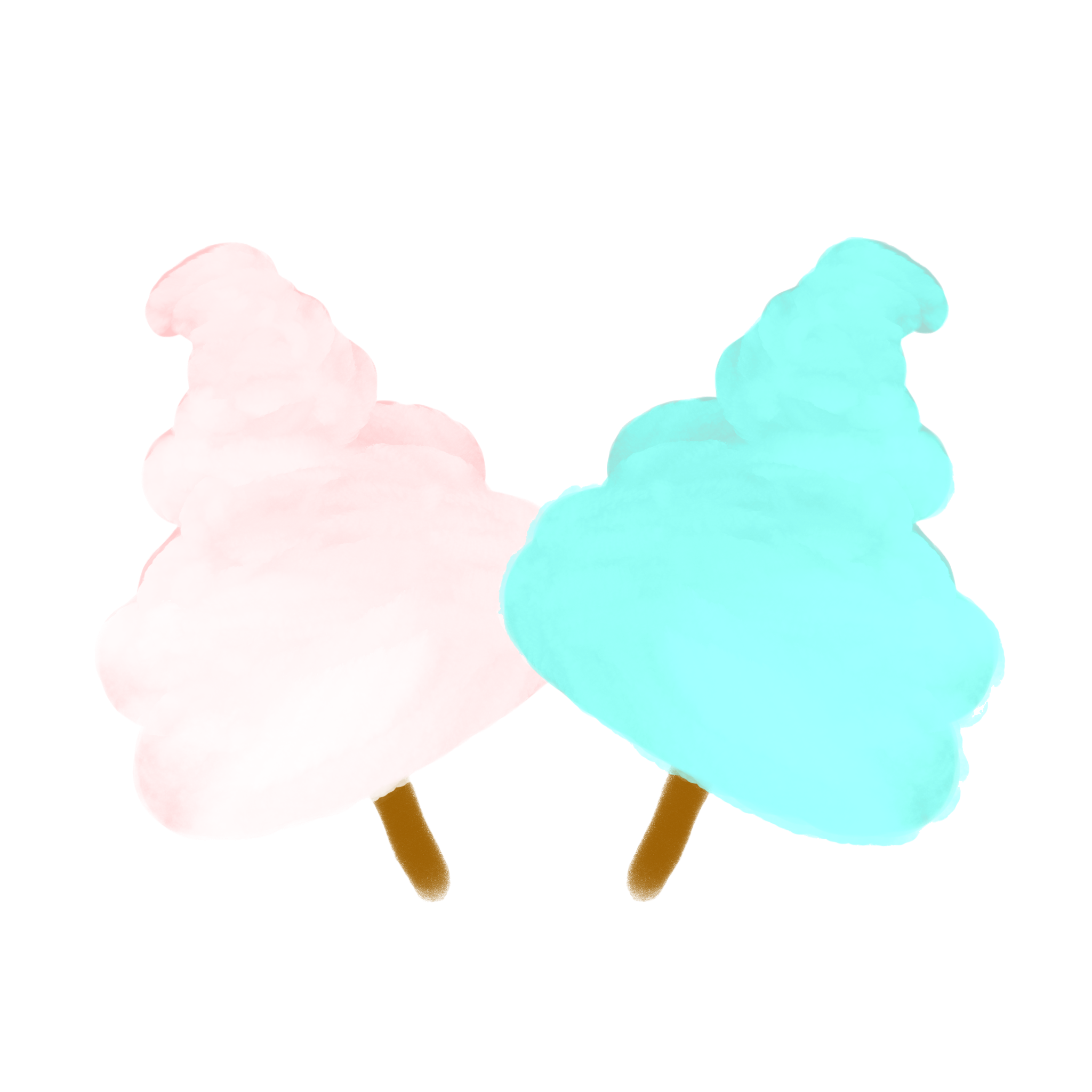 image of blue and pink cotton candy